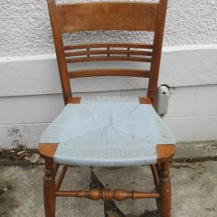 Set of Four Attractive Chairs circa 1920 with Rush Seats