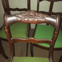 Set of 4 Matching Chairs c1930 with Carved Floral Design