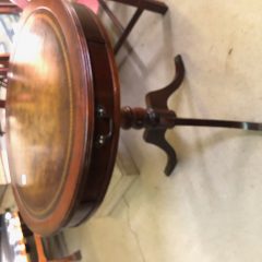 Leather Top Pedestal Side Table c1940