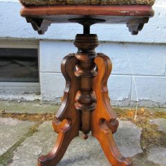 Refinished Organ Stool c1890 with Attractive Seat