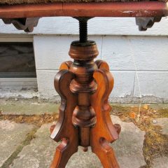 Refinished Organ Stool c1890 with Attractive Seat